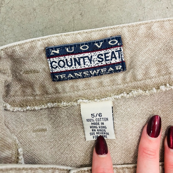 vintage 90s khaki denim shorts - Picture 4 of 4